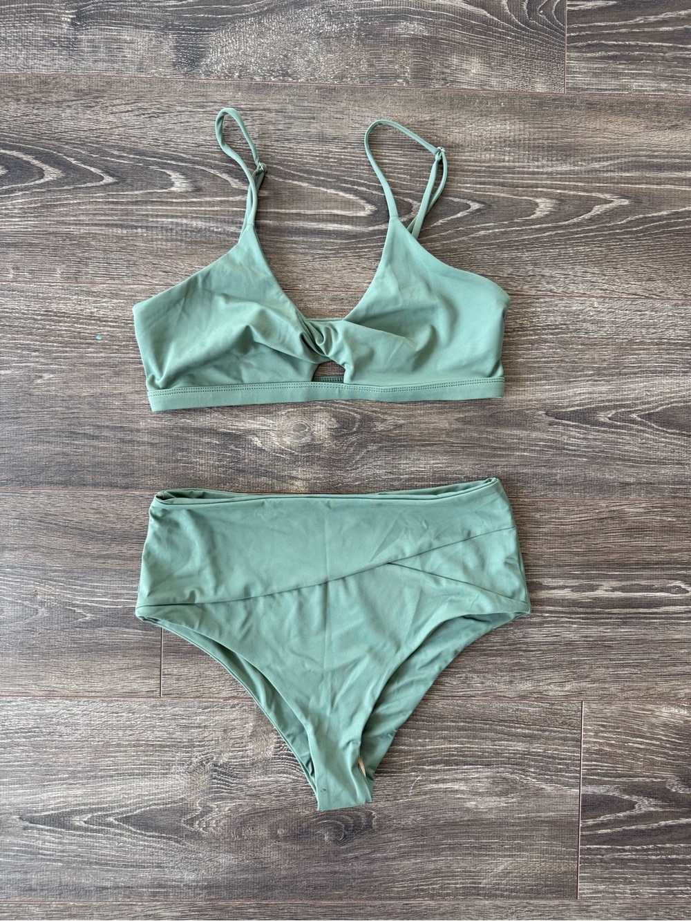 Noize Sage Green High Waist Bikini Set